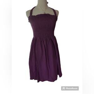 Davi‎ & Dani Large Women's New Purple Smocked Dress
